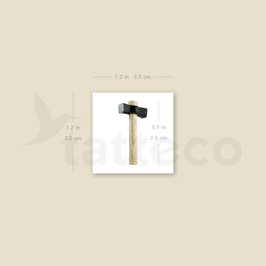 Club Hammer Temporary Tattoo - Set of 3