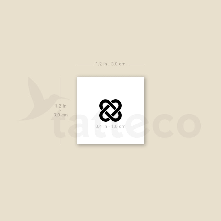 Tiny Celtic Love Knot Temporary Tattoo - Set of 3