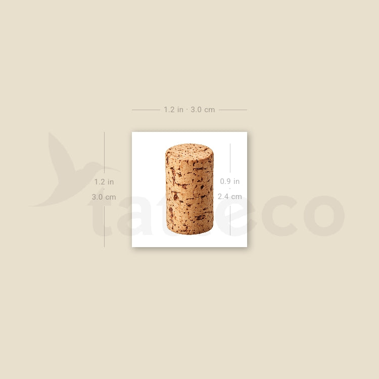 Cork Stopper Temporary Tattoo - Set of 3