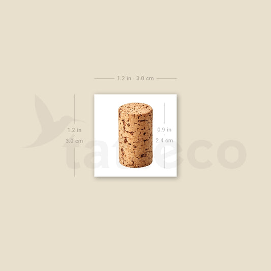 Cork Stopper Temporary Tattoo - Set of 3