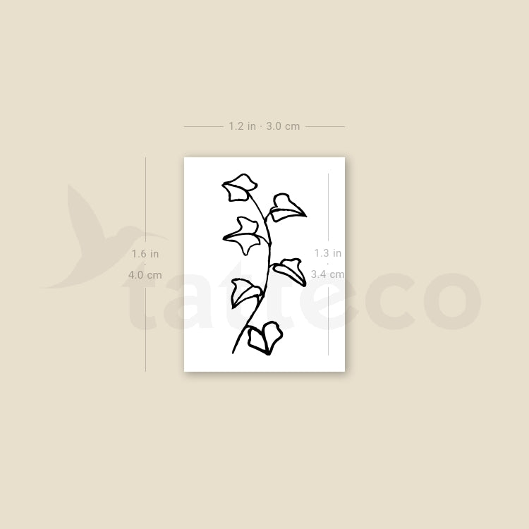 Ivy Temporary Tattoo - Set of 3