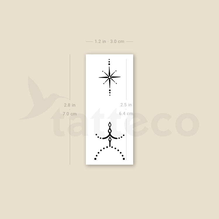 Index Finger Temporary Tattoo - Set of 3