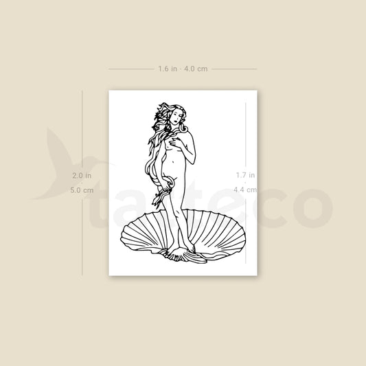 Tatuaje temporal de Venus de Botticelli (juego de 3)