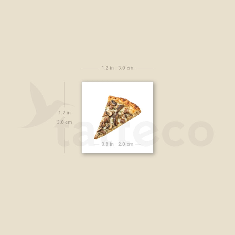 Pizza Boscaiola Temporary Tattoo - Set of 3
