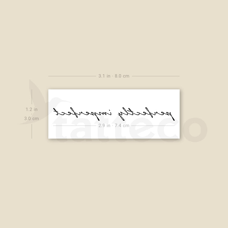 Perfectly Imperfect Temporary Tattoo - Set of 3