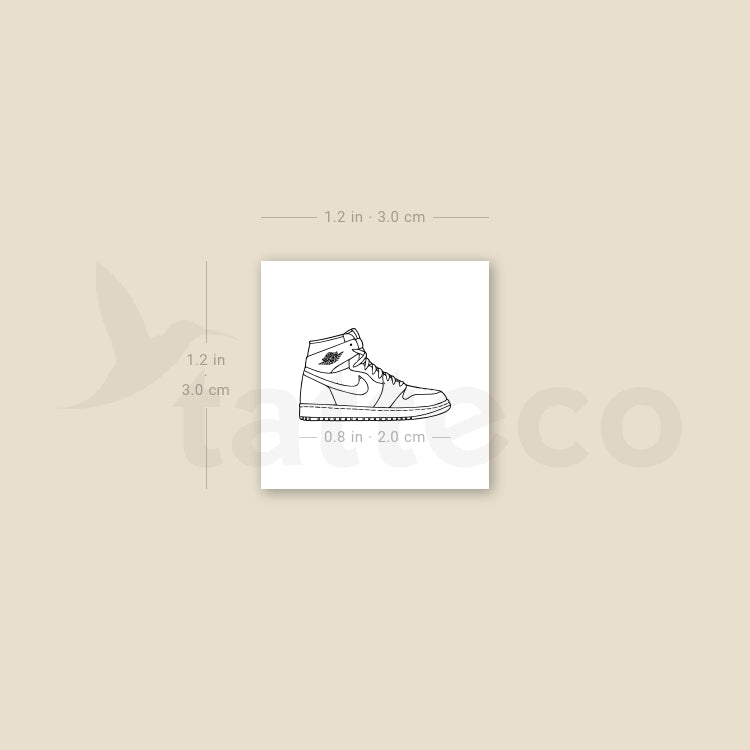 Fine Line Air Jordan 1 Temporary Tattoo - Set of 3