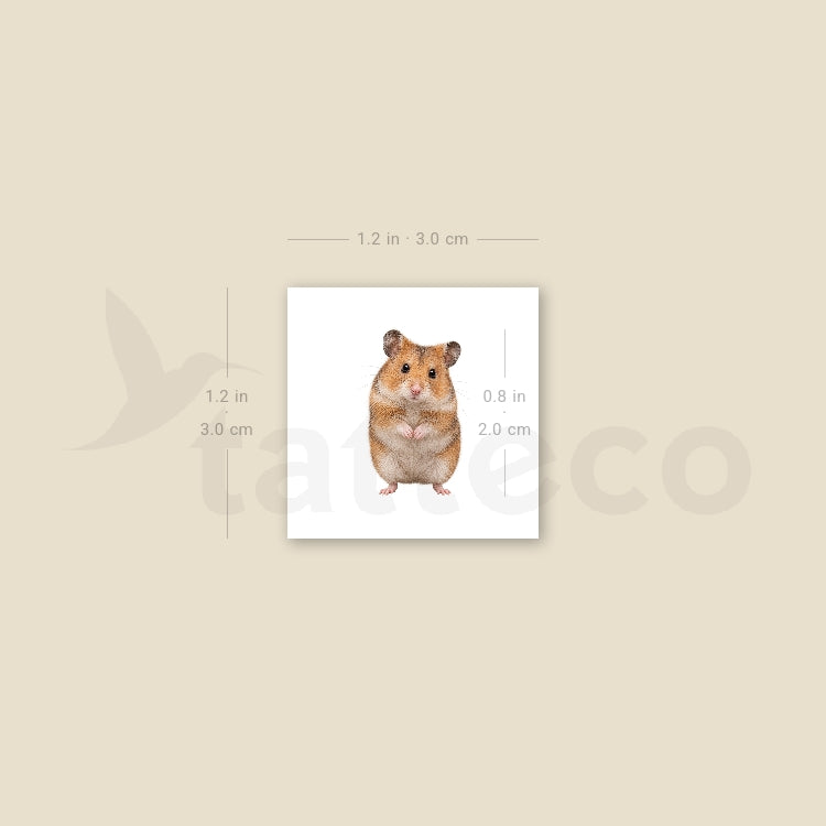 Hamster Temporary Tattoo - Set of 3