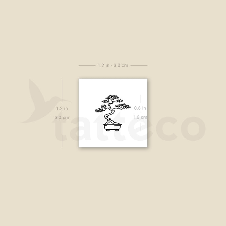 Little Bonsai Temporary Tattoo - Set of 3