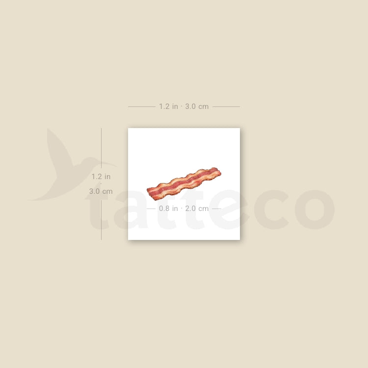 Bacon Temporary Tattoo - Set of 3
