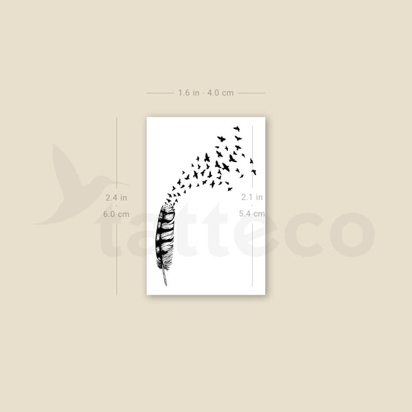 Birds Of A Feather Temporary Tattoo - Set of 3