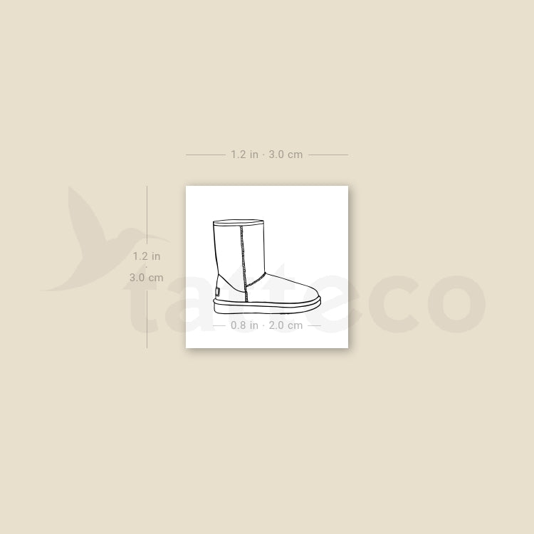 UGG Boot Temporary Tattoo - Set of 3