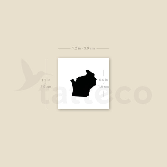 Tatuaje temporal del mapa de Wisconsin (juego de 3)