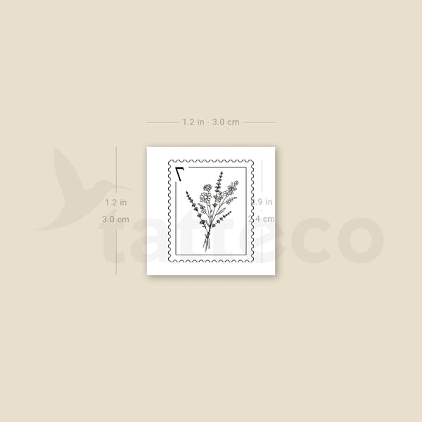 Bouquet Stamp Temporary Tattoo - Set of 3