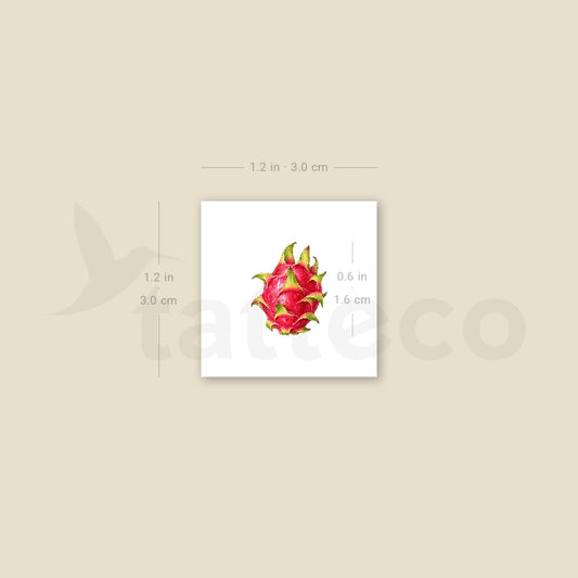 Little Dragon Fruit Temporary Tattoo - Set of 3