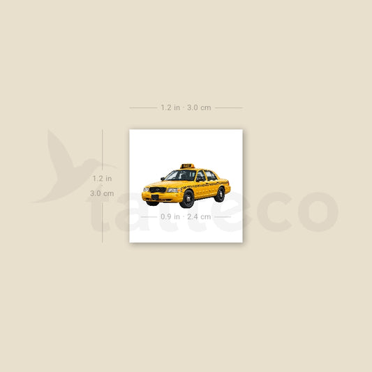 NYC Taxi Cab Temporary Tattoo - Set of 3