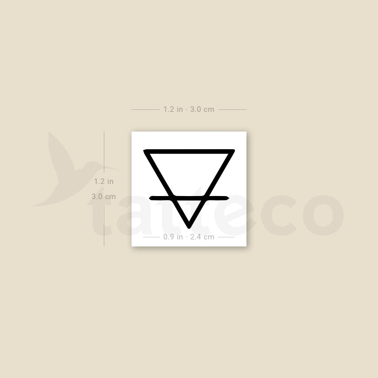 Earth Alchemical Symbol Temporary Tattoo - Set of 3