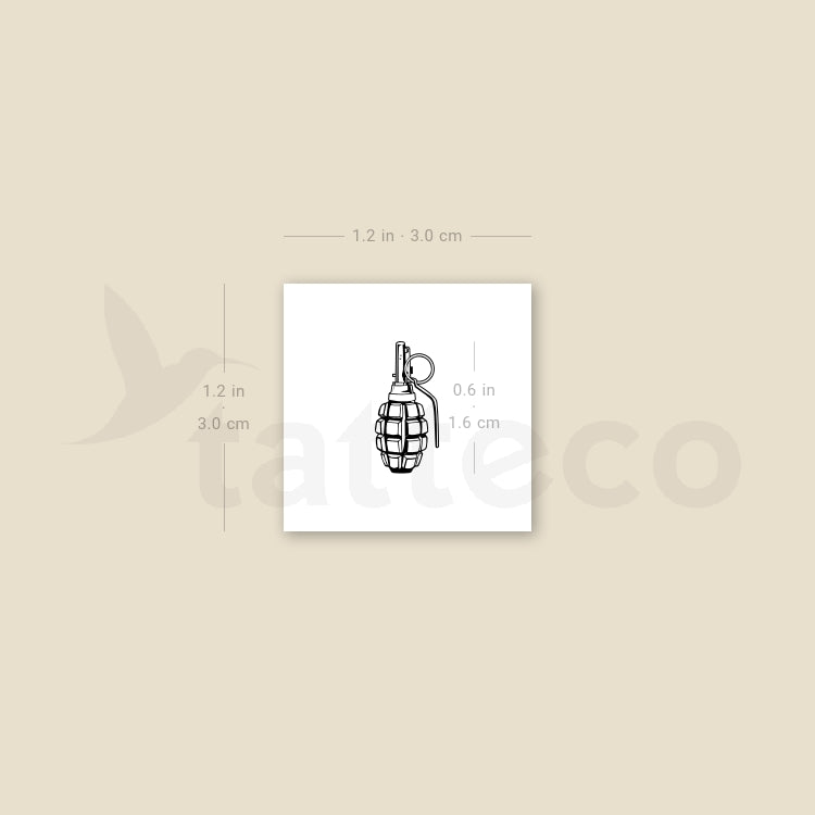 Little Grenade Temporary Tattoo - Set of 3
