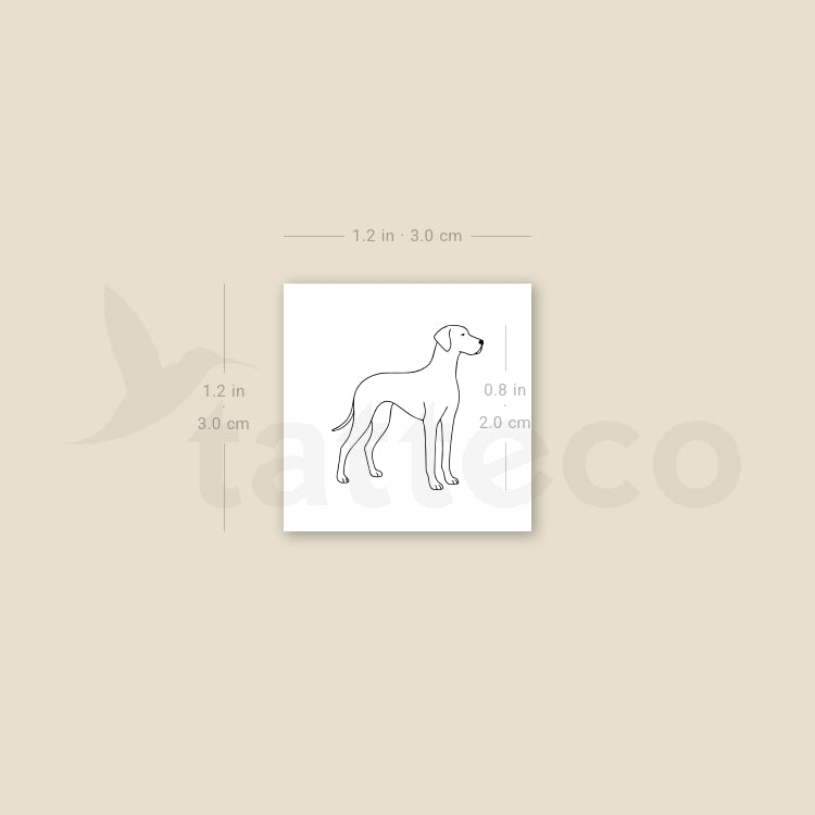Great Dane Temporary Tattoo - Set of 3