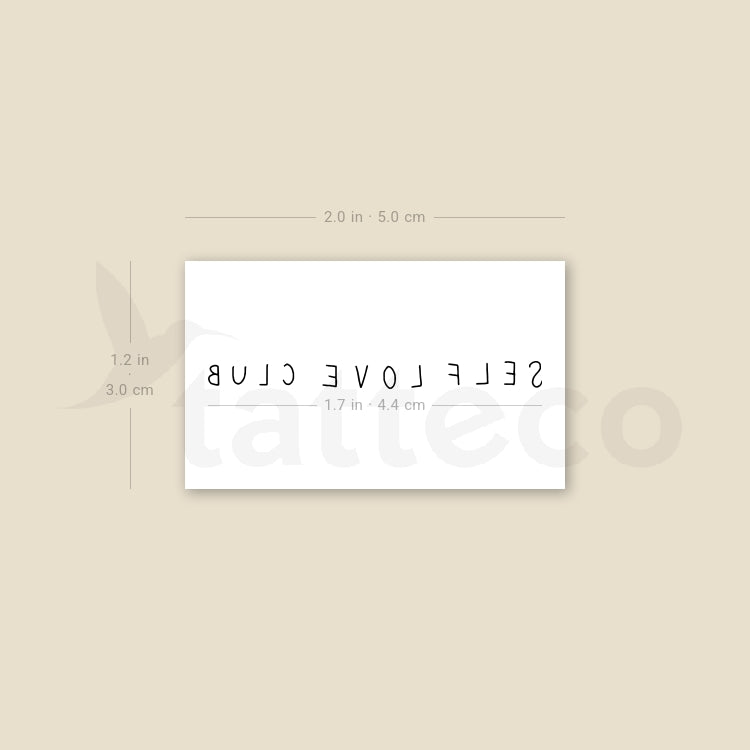 Self Love Club Temporary Tattoo By M3.Ink - Set of 3