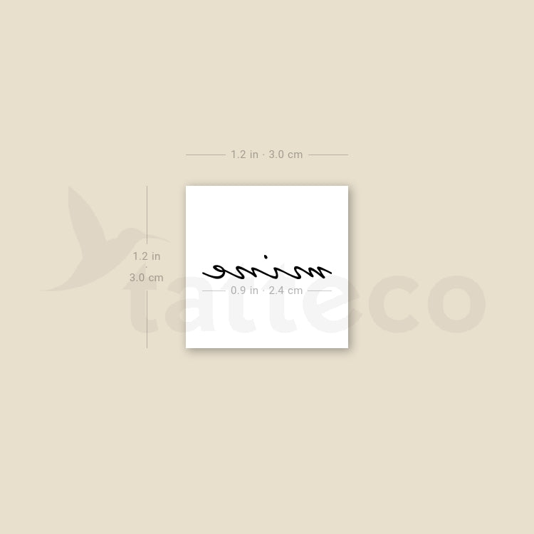 Mine Temporary Tattoo - Set of 3