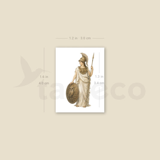Watercolor Athena Temporary Tattoo - Set of 3
