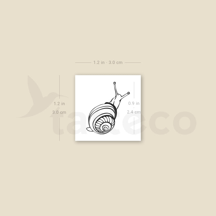 Snail Temporary Tattoo - Set of 3