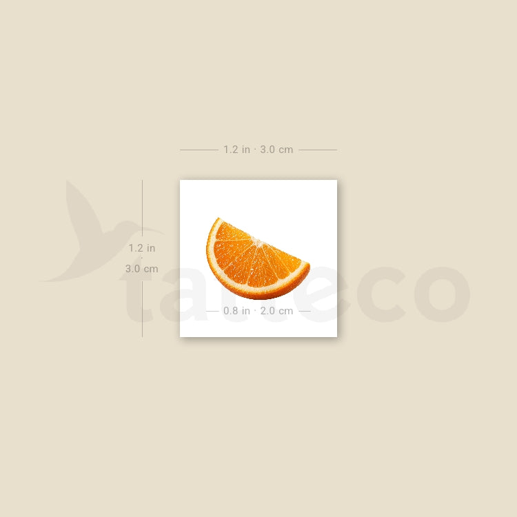 Orange Slice Temporary Tattoo - Set of 3