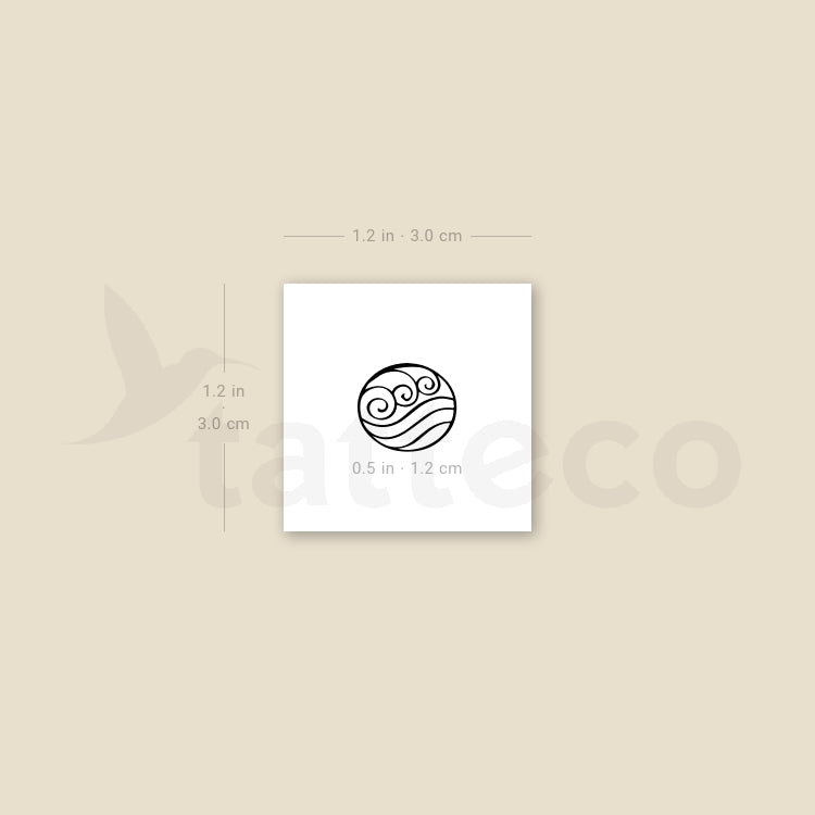 Avatar Water Symbol Temporary Tattoo - Set of 3