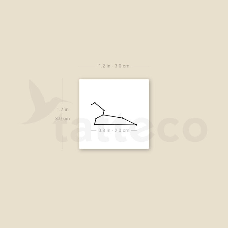 Tiny Leo Constellation Temporary Tattoo - Set of 3