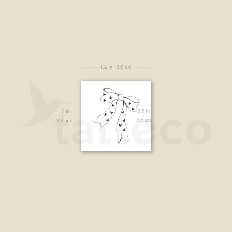 Ribbon Bow By Stefano Mazza Temporary Tattoo - Set of 3