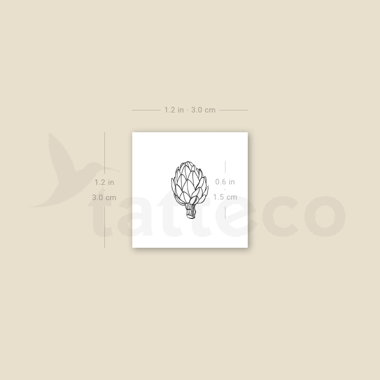 Artichoke Temporary Tattoo - Set of 3
