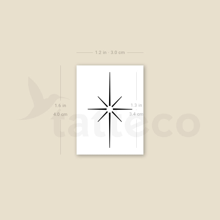Tatuaje temporal de la Estrella del Norte - Juego de 3