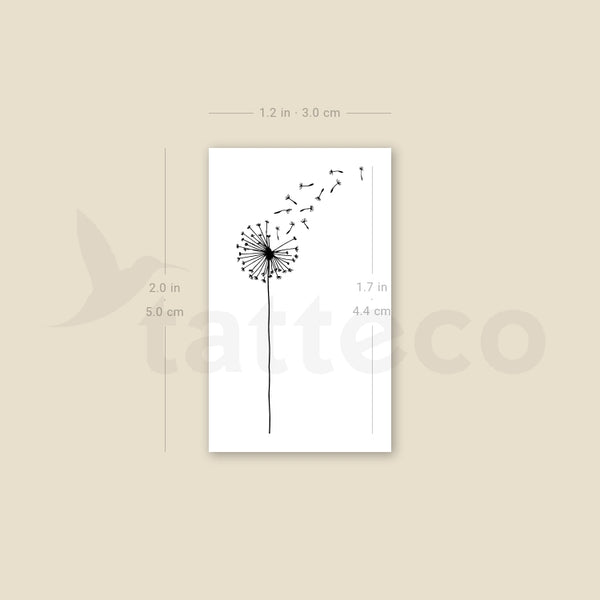 Dandelion Blowing Temporary Tattoo - Set of 3