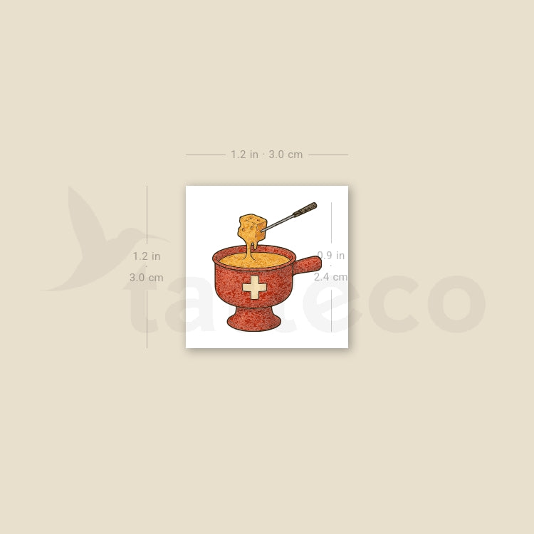 Fondue Temporary Tattoo - Set of 3