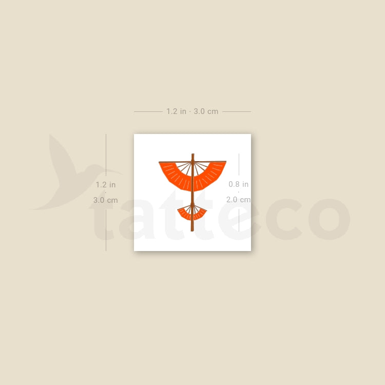 Aang Glider Temporary Tattoo - Set of 3