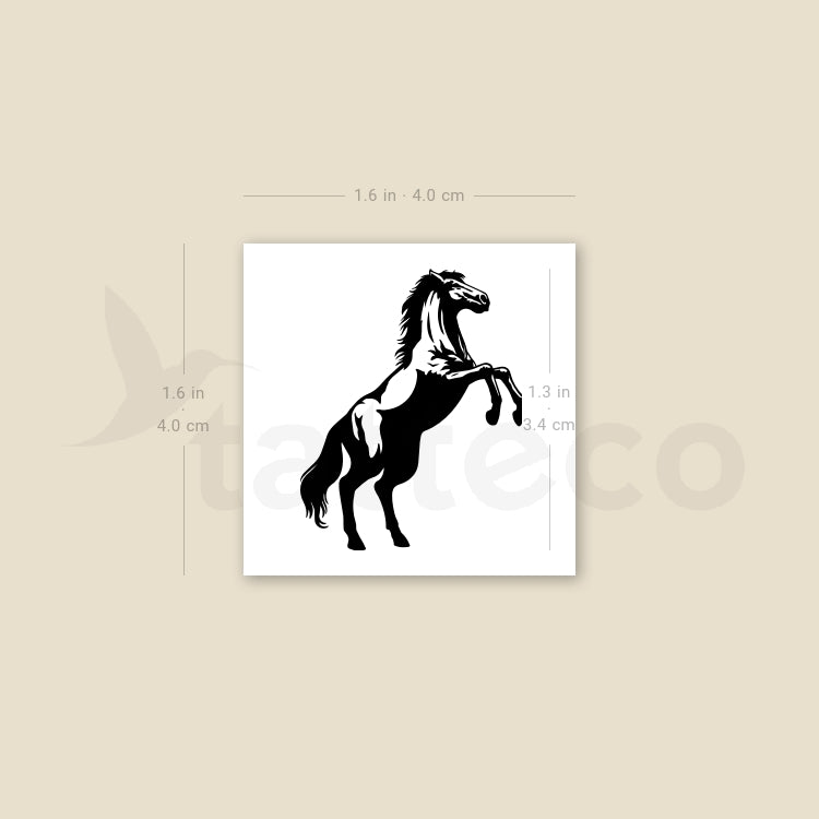 Standing Horse Temporary Tattoo - Set of 3