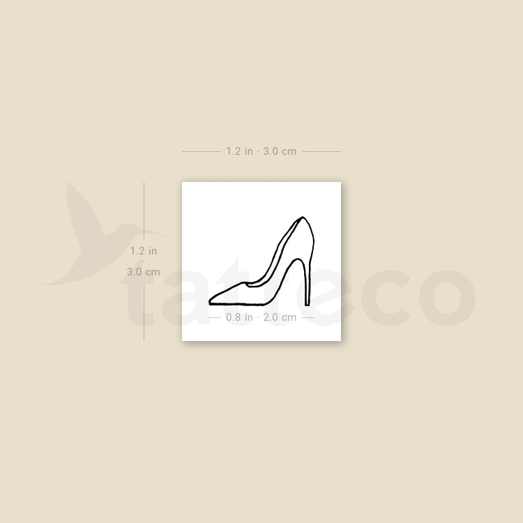 High Heel Temporary Tattoo - Set of 3