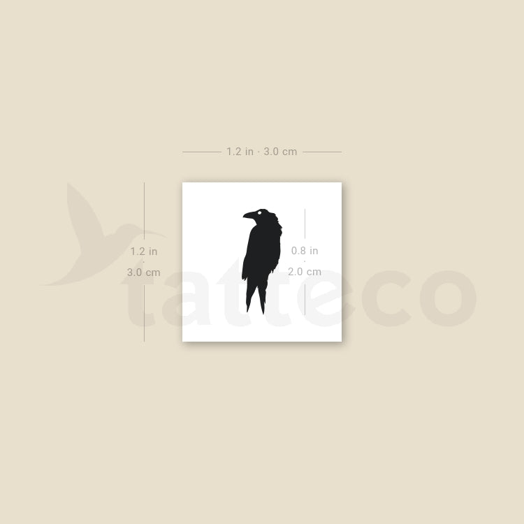 Little Raven Temporary Tattoo - Set of 3