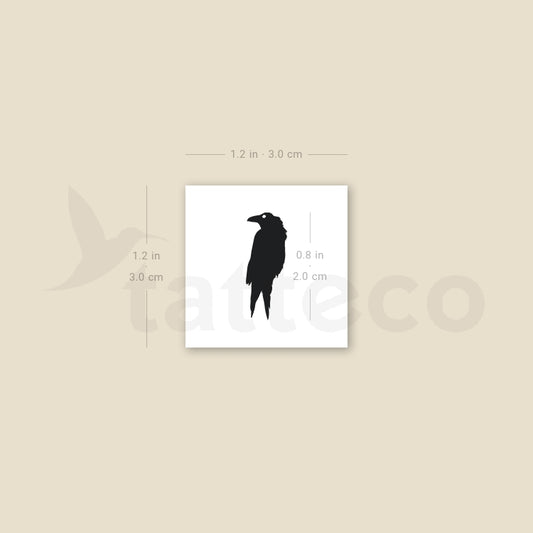 Little Raven Temporary Tattoo - Set of 3