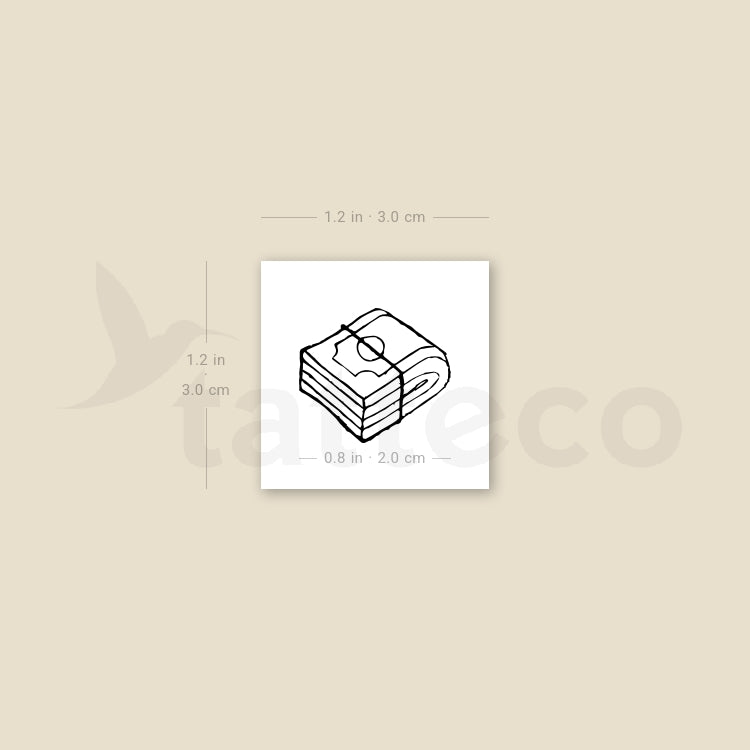 Roll Of Money Temporary Tattoo - Set of 3