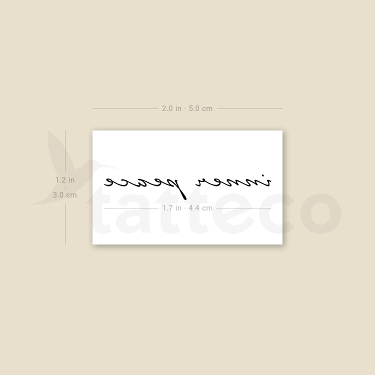 Inner Peace Temporary Tattoo - Set of 3