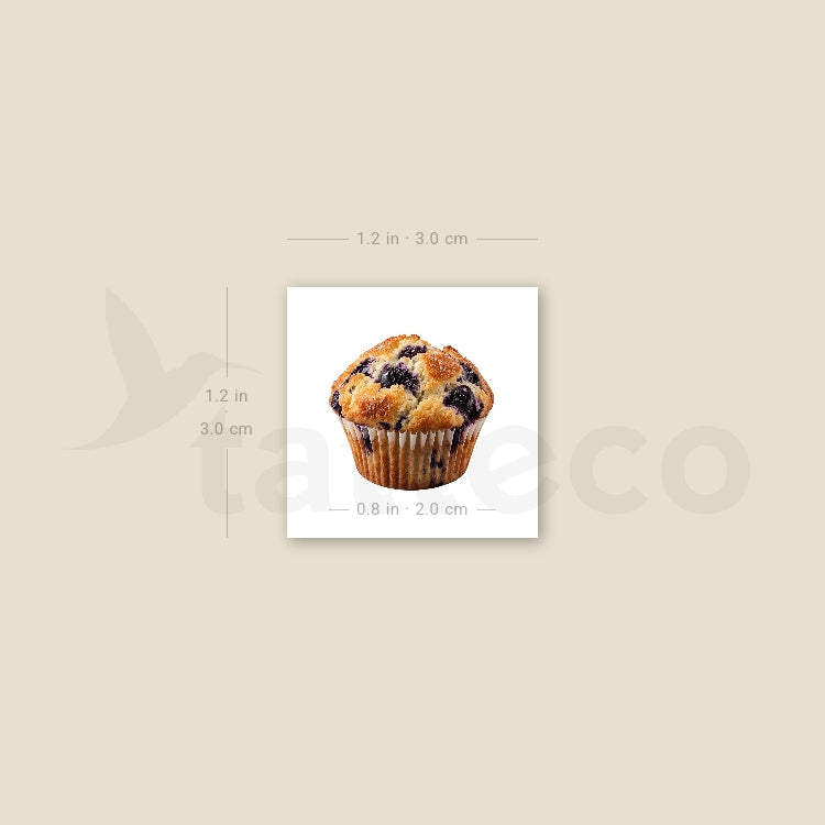 Blueberry Muffin Temporary Tattoo - Set of 3
