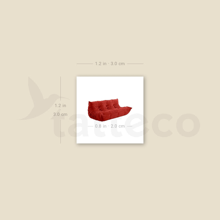 Togo Sofa Temporary Tattoo - Set of 3