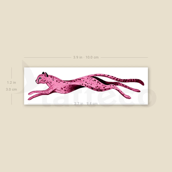 Pink Leopard By Ann Lilya Temporary Tattoo - Set of 3