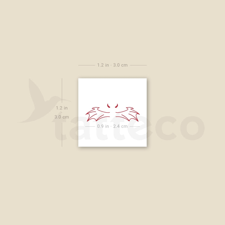 Devil Wings Temporary Tattoo - Set of 3