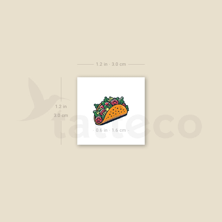Little Taco Temporary Tattoo - Set of 3