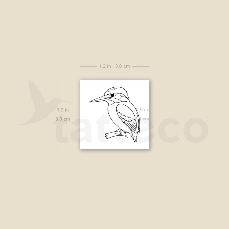 Small Kingfisher Temporary Tattoo - Set of 3