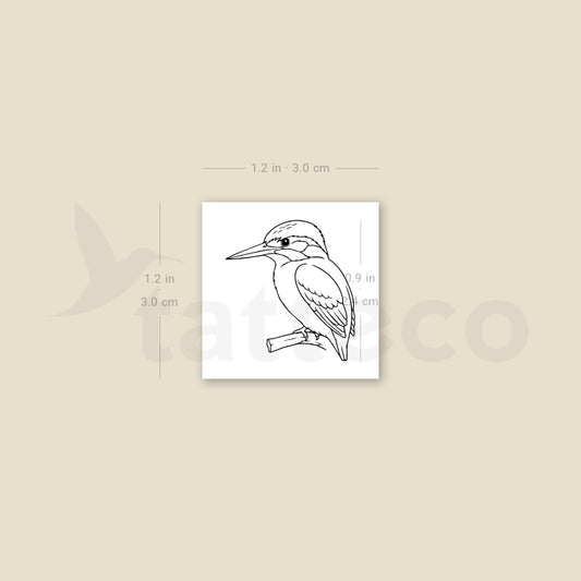 Small Kingfisher Temporary Tattoo - Set of 3