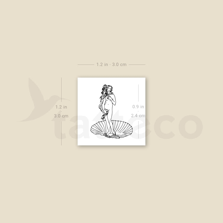 Little Botticelli's Venus Temporary Tattoo - Set of 3