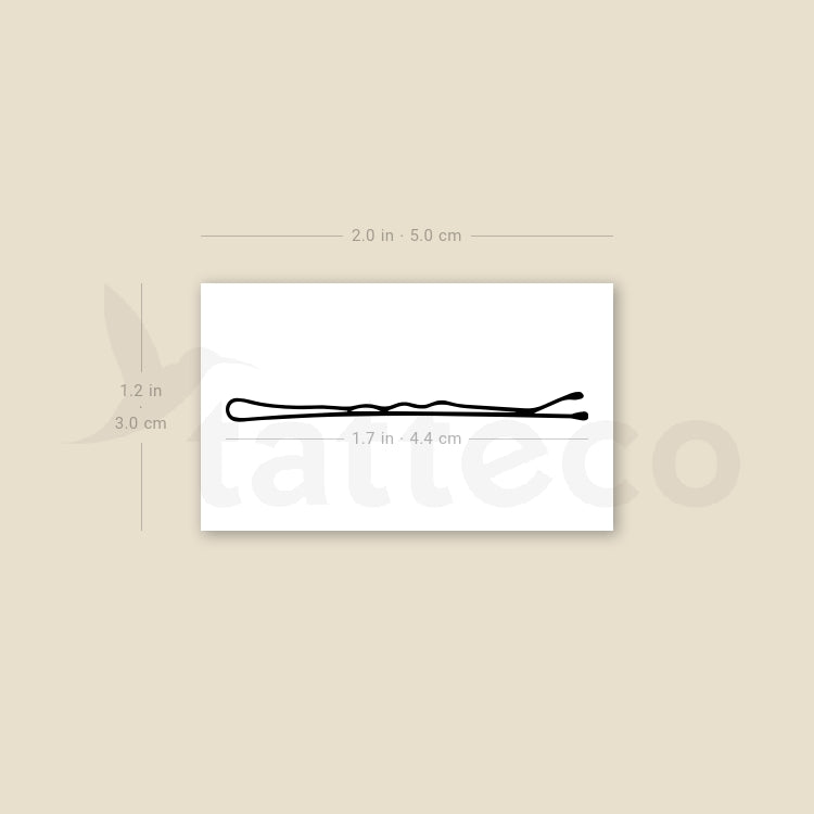 Hair Pin Temporary Tattoo - Set of 3